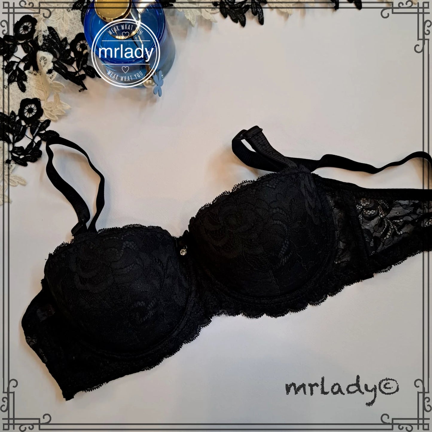 THIN CUP FRONT NET FANCY BRA