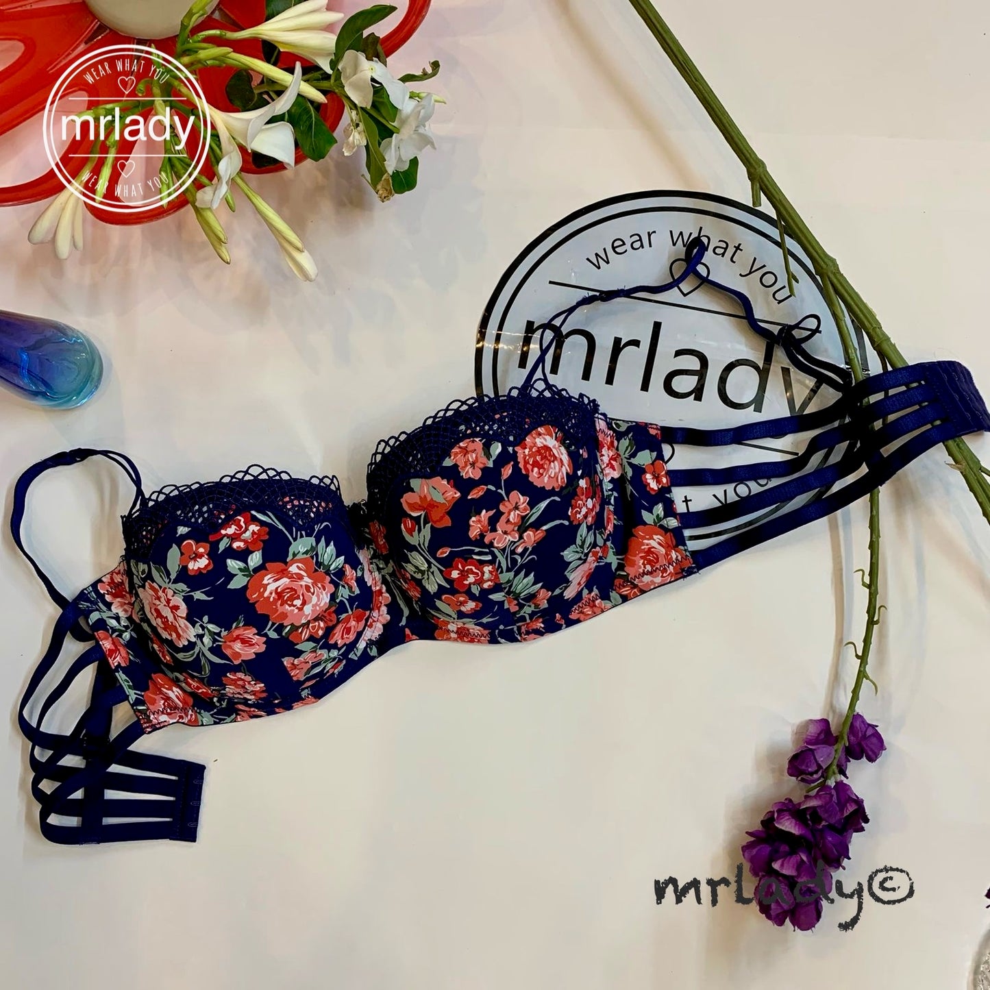 SPRING FLORAL THIN PAD SOFT BRA