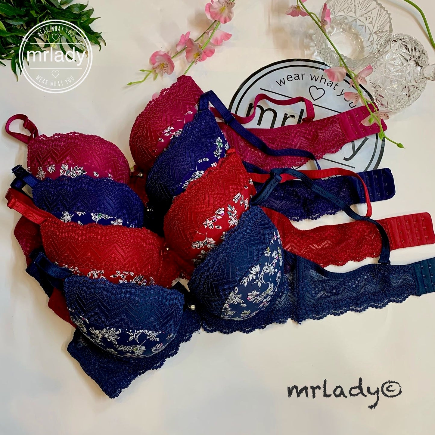 SPRING FLORAL PUSH UP BRA V3