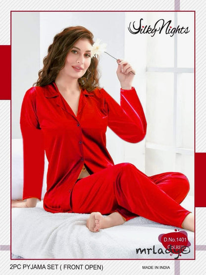 FRONT OPEN PYJAMA SET (2 PCS)