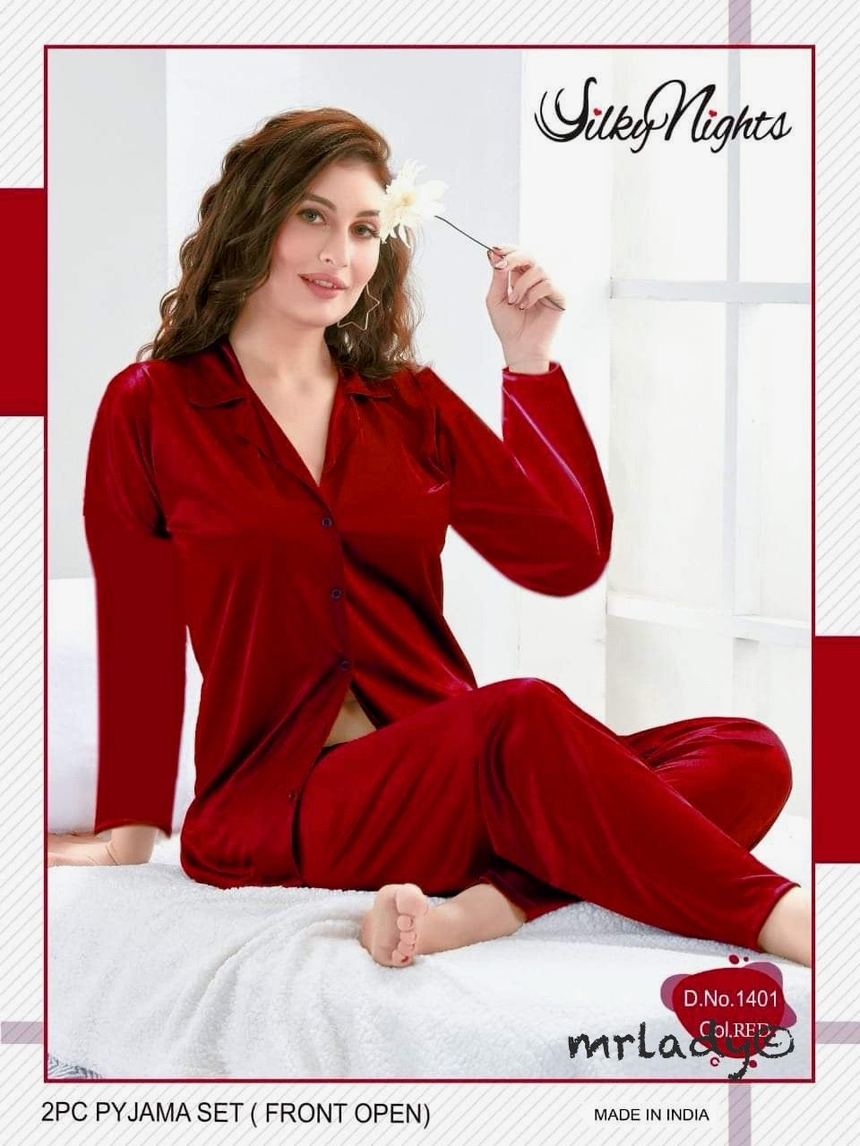 FRONT OPEN PYJAMA SET (2 PCS)