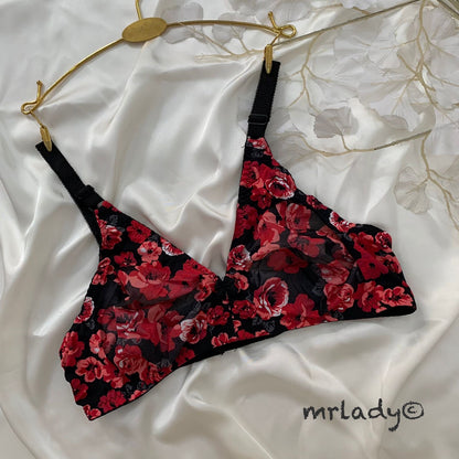 SILKY MILKY FLOWERAL BRA