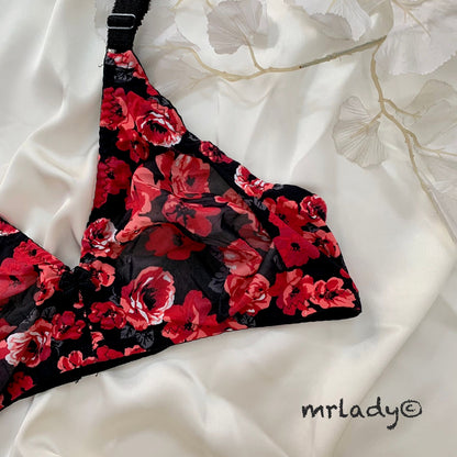 SILKY MILKY FLOWERAL BRA