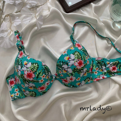 SPRING FLORAL LIGHT PUSH UP BRA