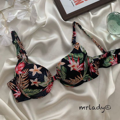 SPRING FLORAL LIGHT PUSH UP BRA