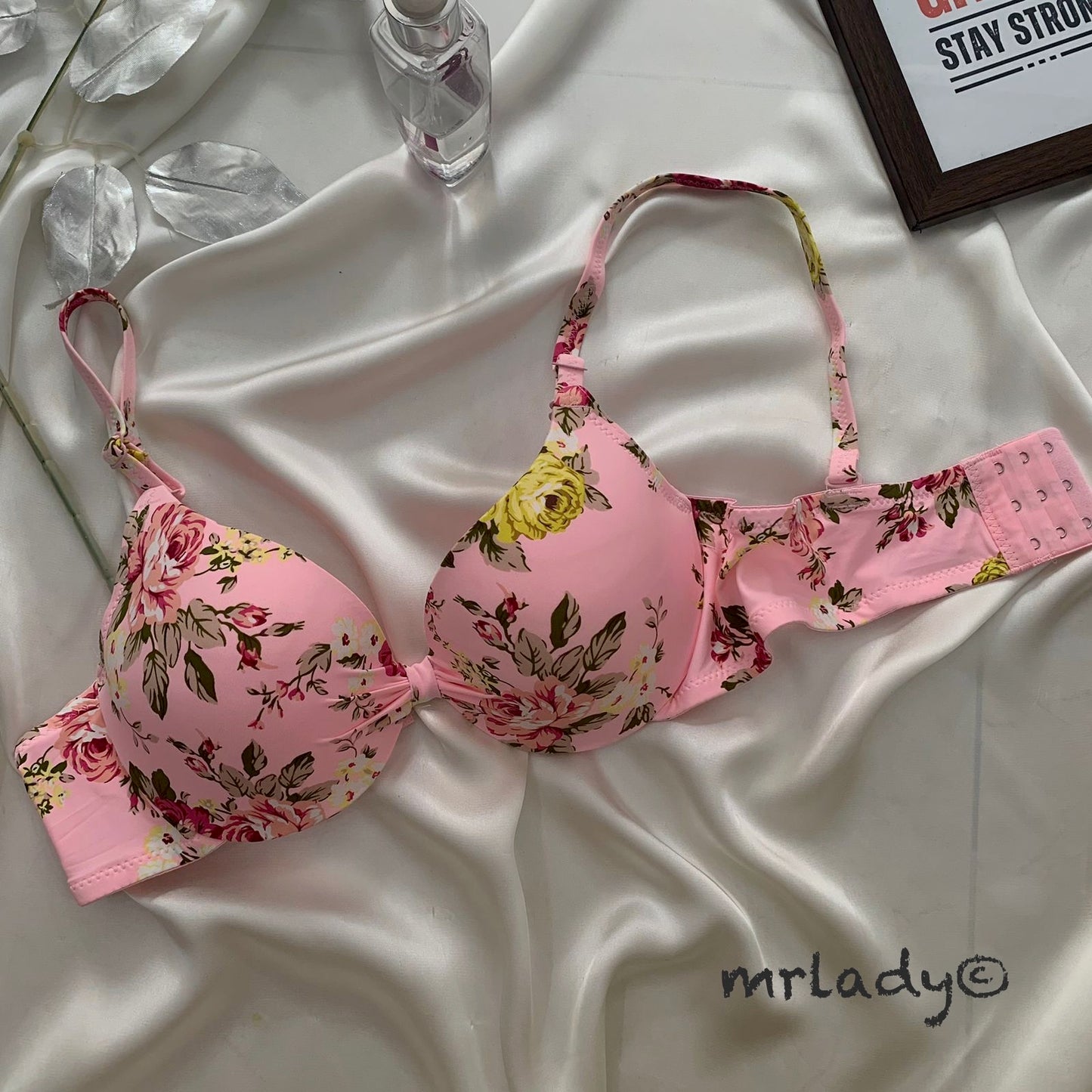 SPRING FLORAL LIGHT PUSH UP BRA