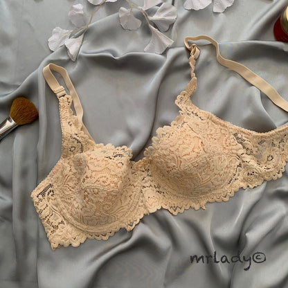 SOFT LACE LINING BRA WITH WIRE