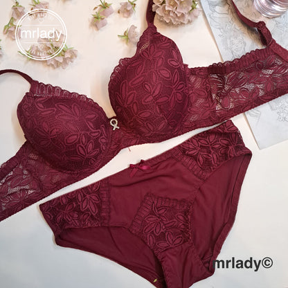 PREMIUM FLORAL THIN PAD BRA SET