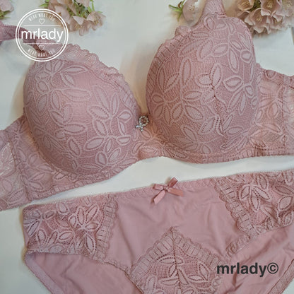 PREMIUM FLORAL THIN PAD BRA SET