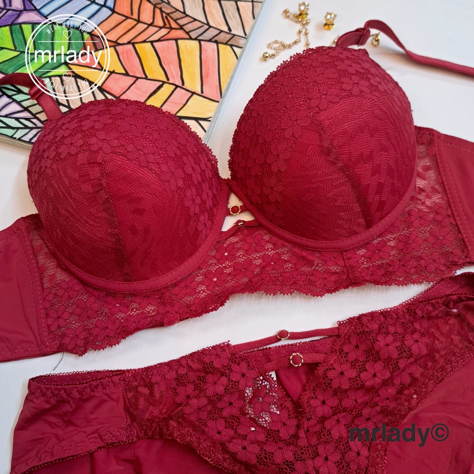 PREMIUM PUSH UP MINI FLOWER LACE BRA SET – mrlady - Lingerie Store