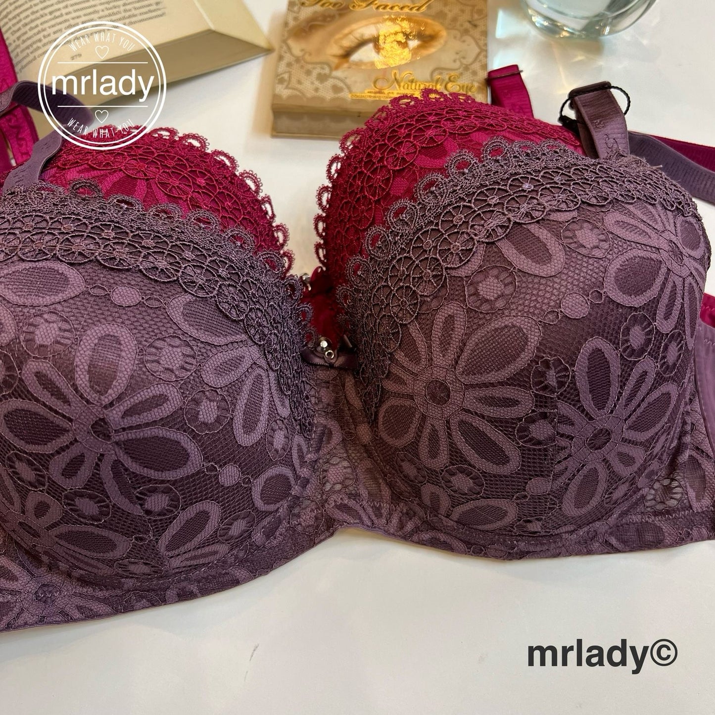 PREMIUM THIN PAD FLORAL EDGE LACE BRA